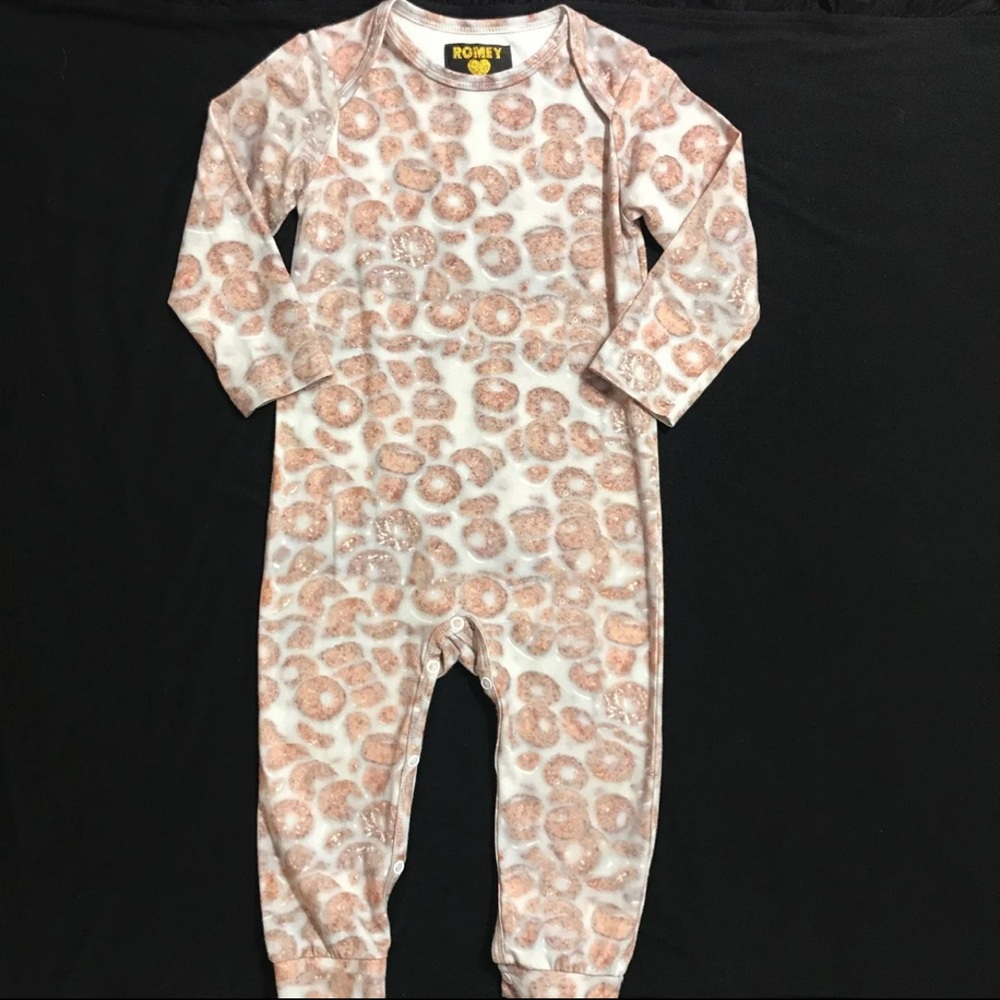 Romey loves Lulu cereal print coverall romper
